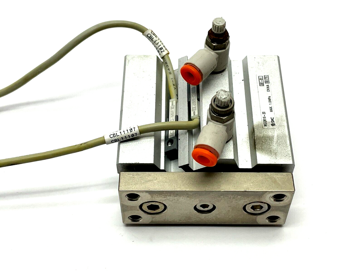 MGQM16-20-M9PSAPC3 | SMC Guided Cylinder w/ D-M9P Auto Switches - Used - Maverick Industrial Sales