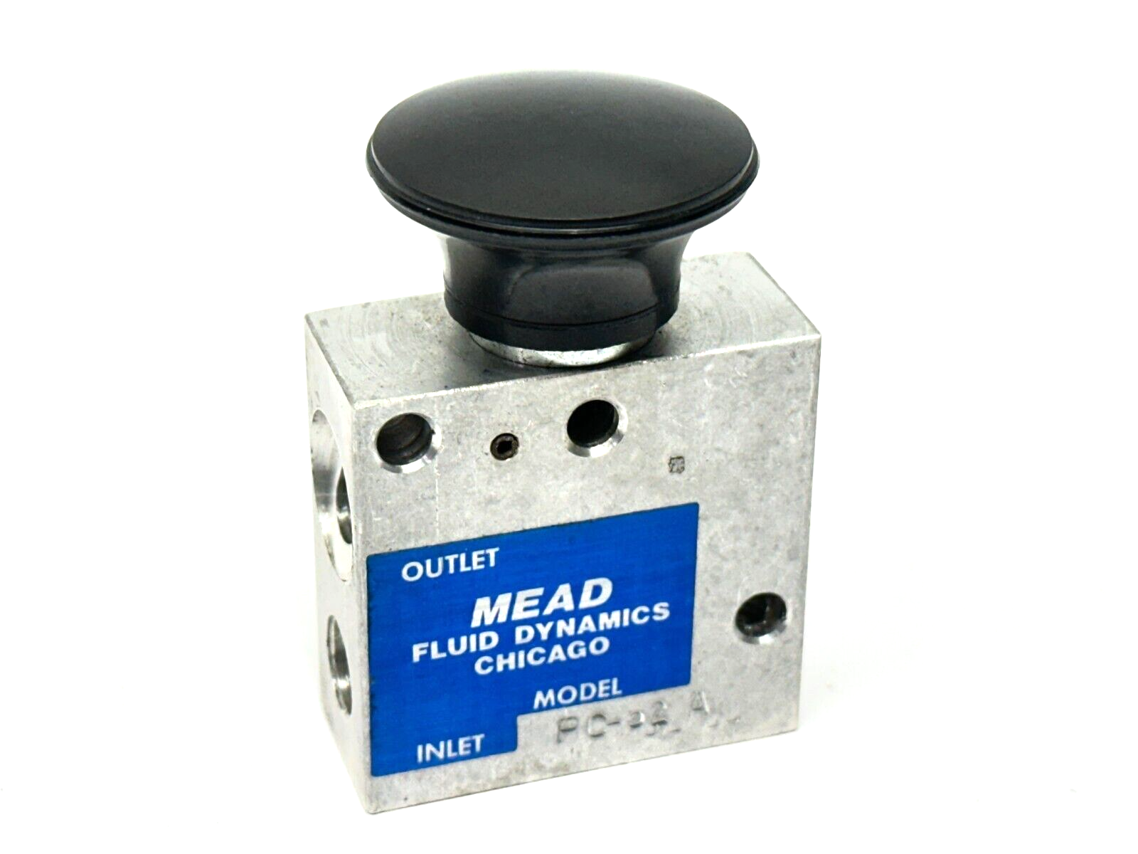 Mead Fluid Dynamics PC-52A Hi-Flo Mechanical Air Control Valve Push Button - Maverick Industrial Sales