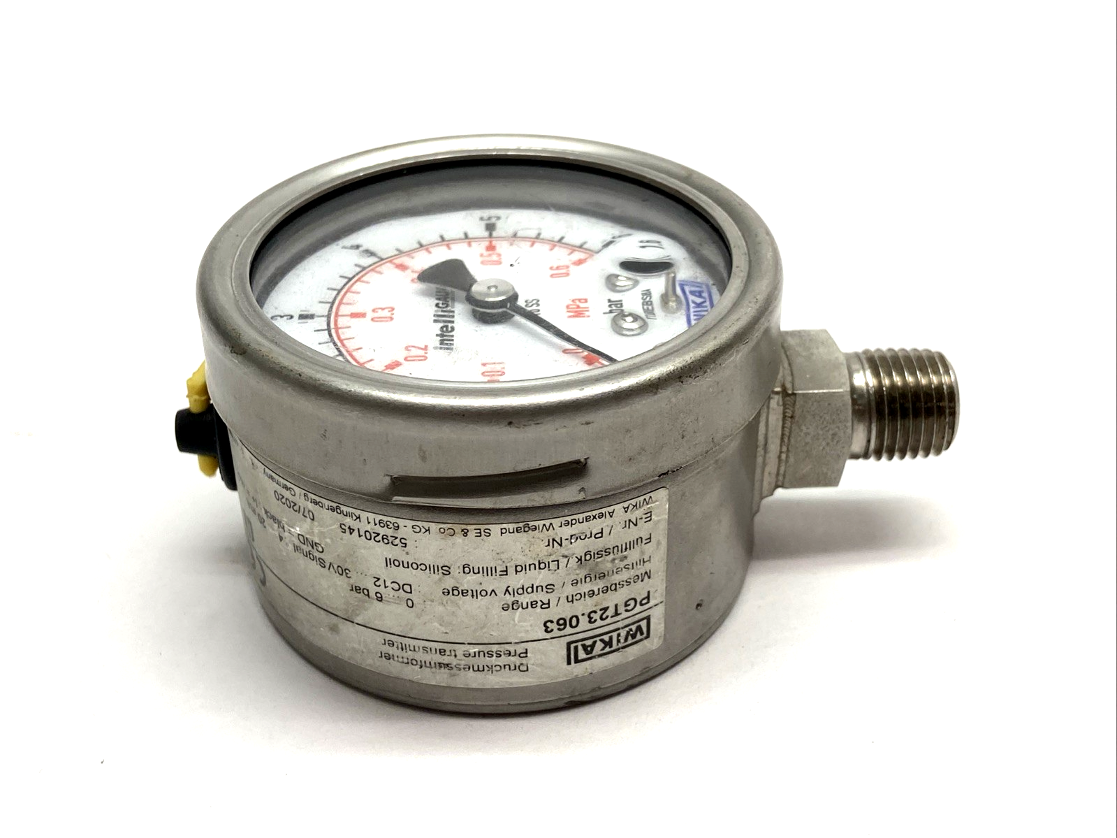 Wika PGT23.063 Bourdon Tube Pressure Gauge w/ Output Signal - Maverick Industrial Sales