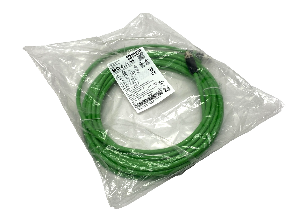Murrelektronik 7000-44711-7960700 Double Ended Ethernet Cable M12 RJ45 4-Pole 7m - Maverick Industrial Sales