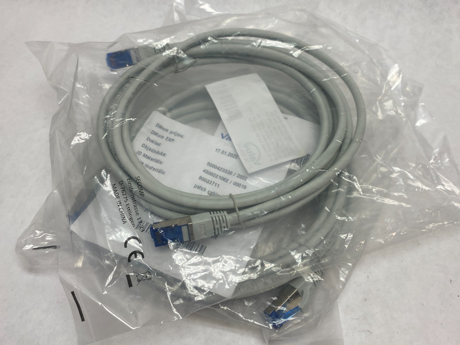 21.99.0863E | Value Cat 6A Ethernet Patch Cable 3m LOT OF 2- New - Maverick Industrial Sales