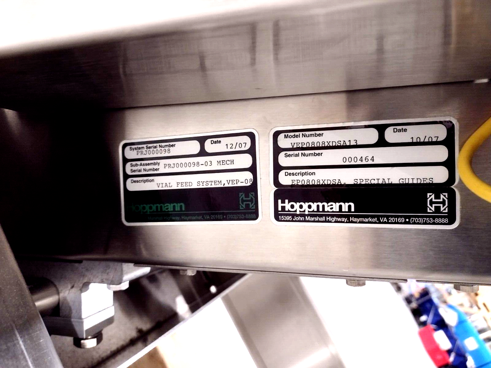 VBCLP-6, VEP-08 | Shibuya Hoppmann VBCLP-6 Centrifugal Vial Feed System, VEP-08 Pre-Feed Elevator - Used - Maverick Industrial Sales