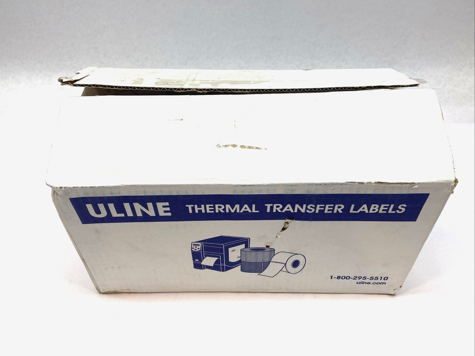 S-11265G | Uline Thermal Transfer Labels 4" x 1" Green Barcode Roll BOX OF 4 - New - Maverick Industrial Sales