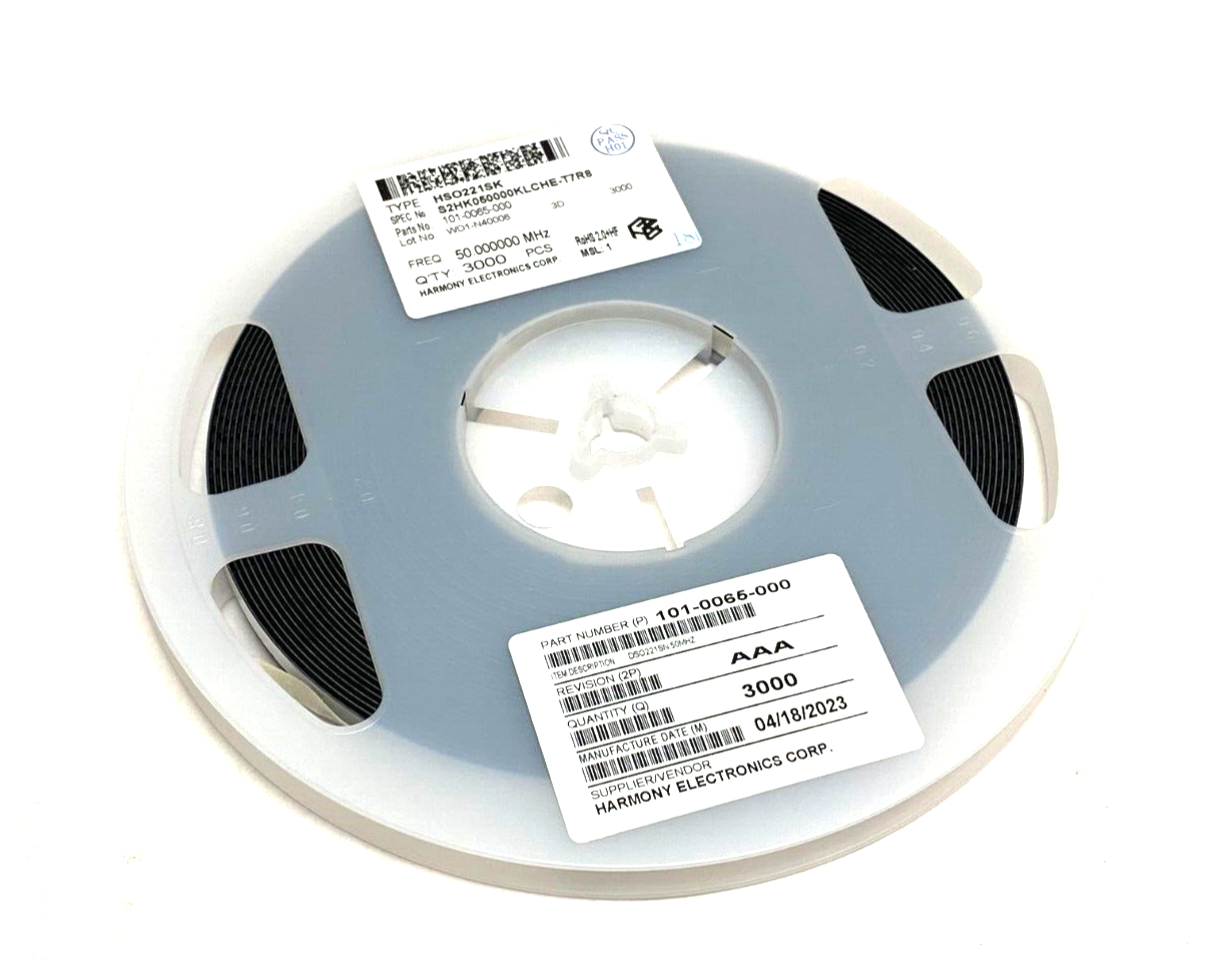 Harmony Electronics HSO221SK Crystal Oscillator 50MHz Frequency WHEEL OF 3000 - Maverick Industrial Sales