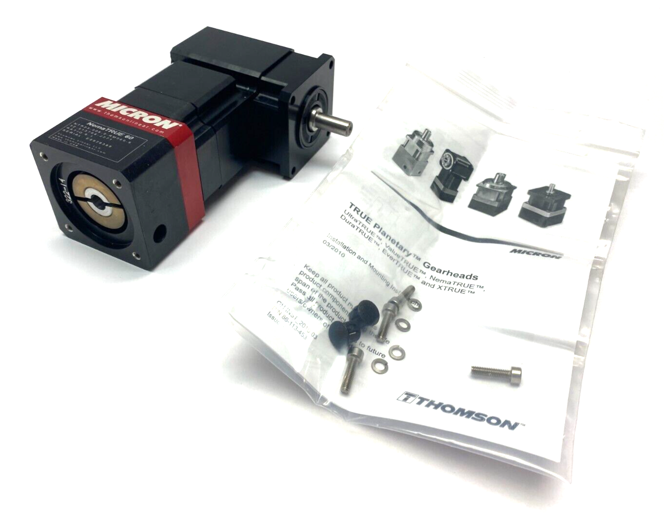 Thomson Linear NTR23-006-0-RM060-6 NemaTRUE 60 Gearhead 6:1 Ratio Size 23 Right - Maverick Industrial Sales