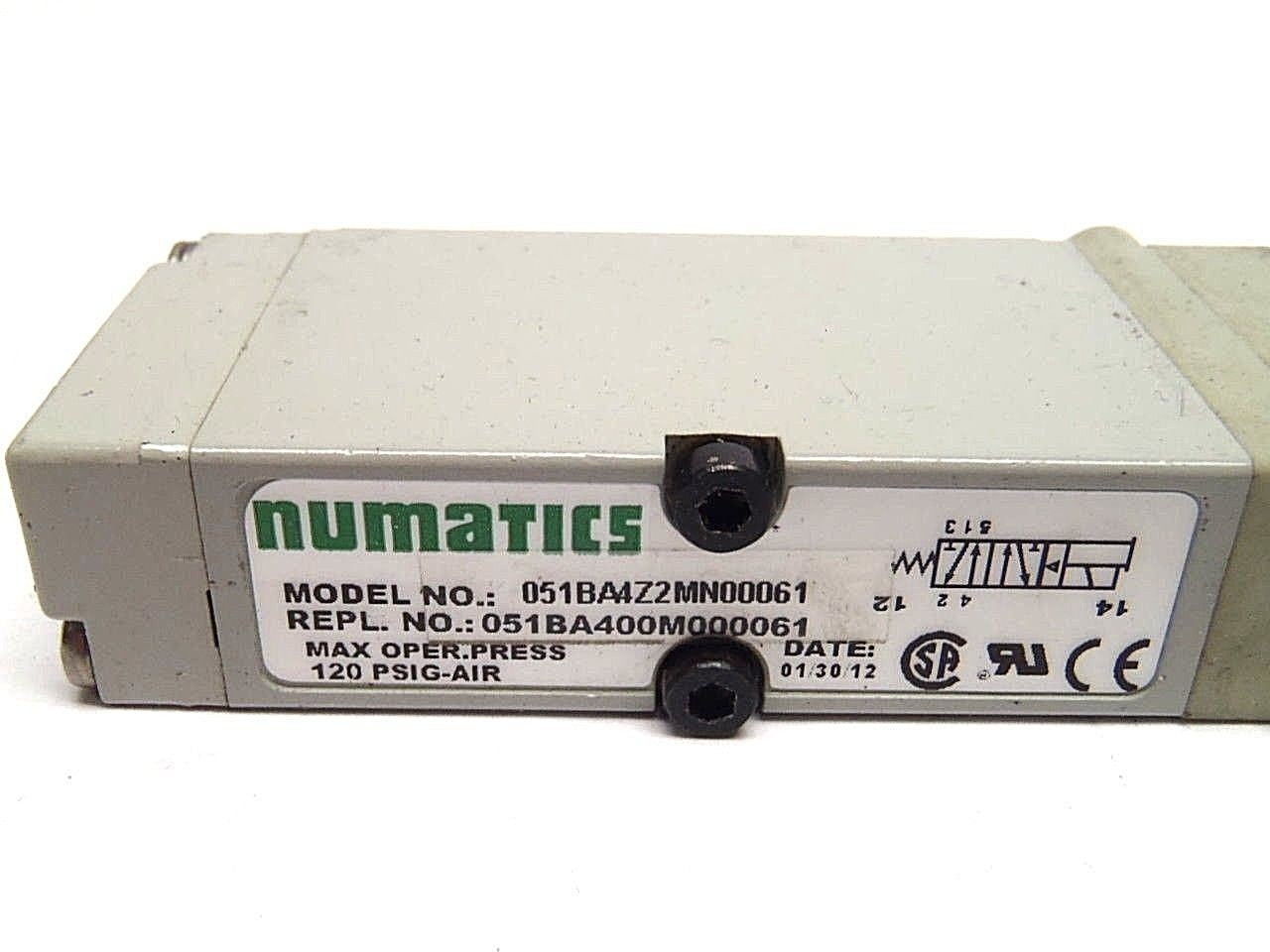 Numatics 051BA4Z2MN00061 Single Solenoid Valve 120 PSIG 24 VDC 1.35W - Maverick Industrial Sales