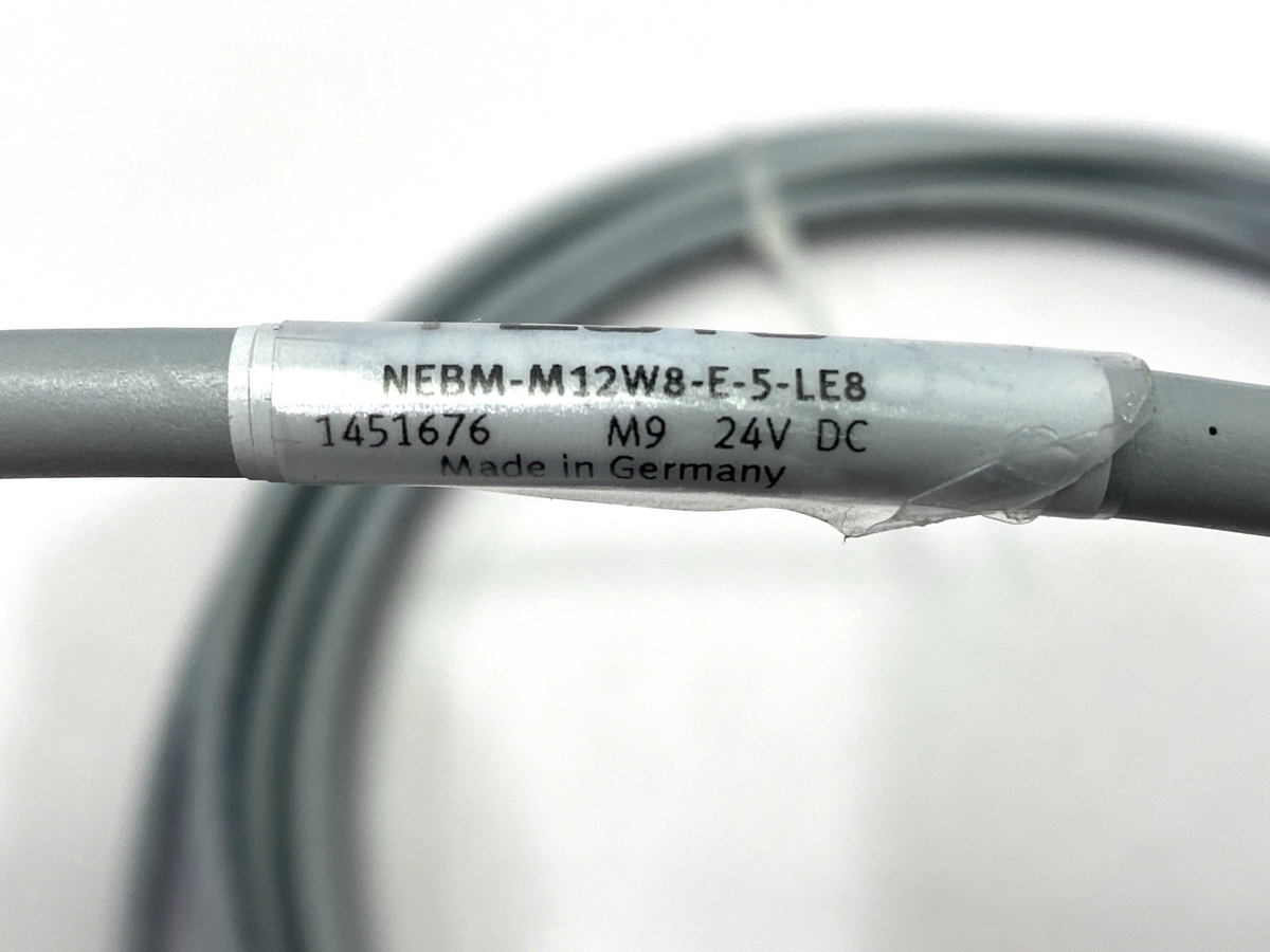 Festo NEBM-M12W8-E-5-LE8 Encoder Cable, M12, 5m 1451676 - Maverick Industrial Sales