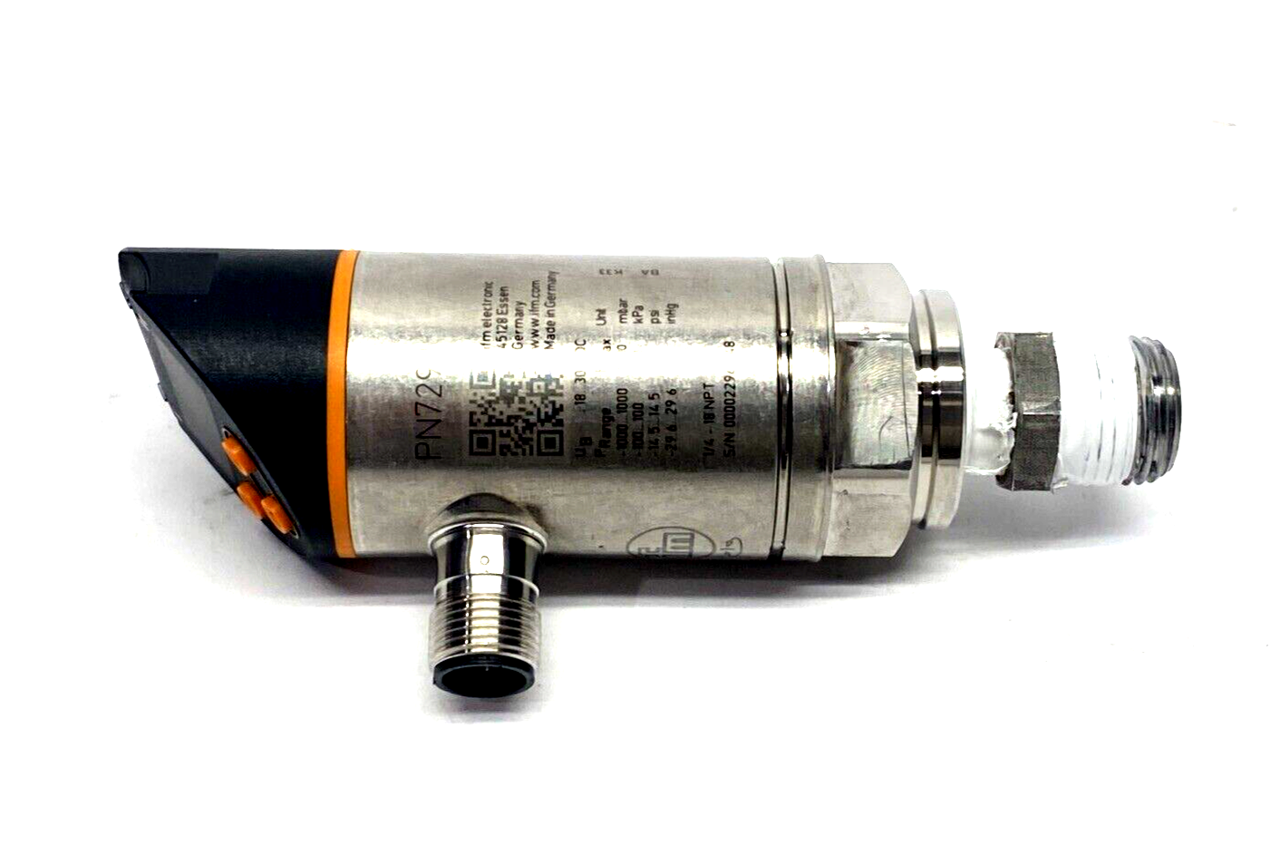 ifm PN7299 Digital Pressure Sensor w/ Display PN-1-1BREN14-QFRKG/US/ /V - Maverick Industrial Sales