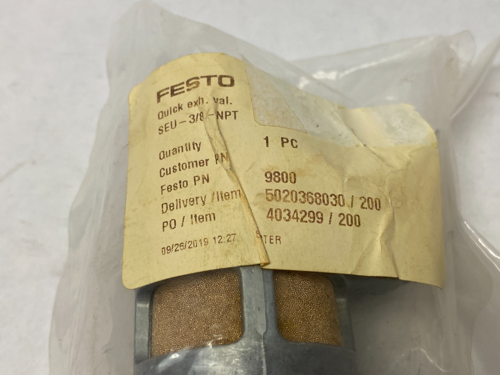 Festo SEU-3/8-NPT Quick-Exhaust Valve 9800 - Maverick Industrial Sales