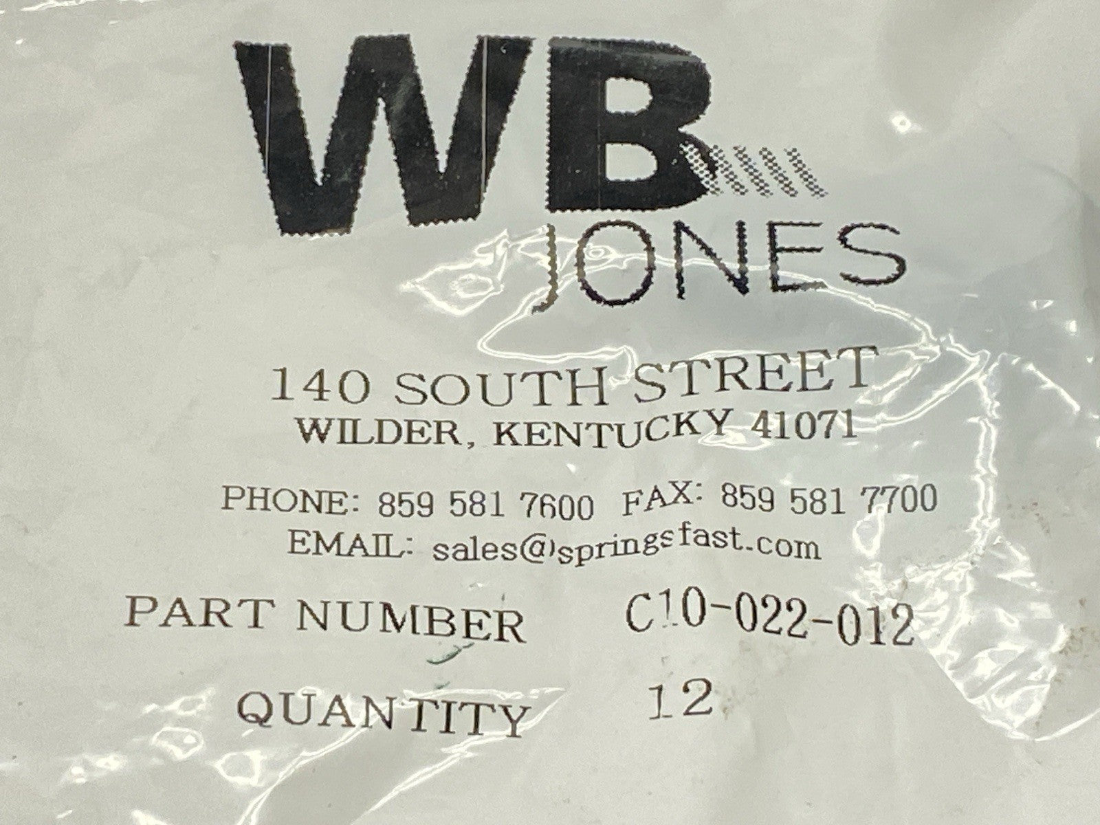 C10-022-012 | WB Jones Compression Springs LOT OF 24 - New - Maverick Industrial Sales