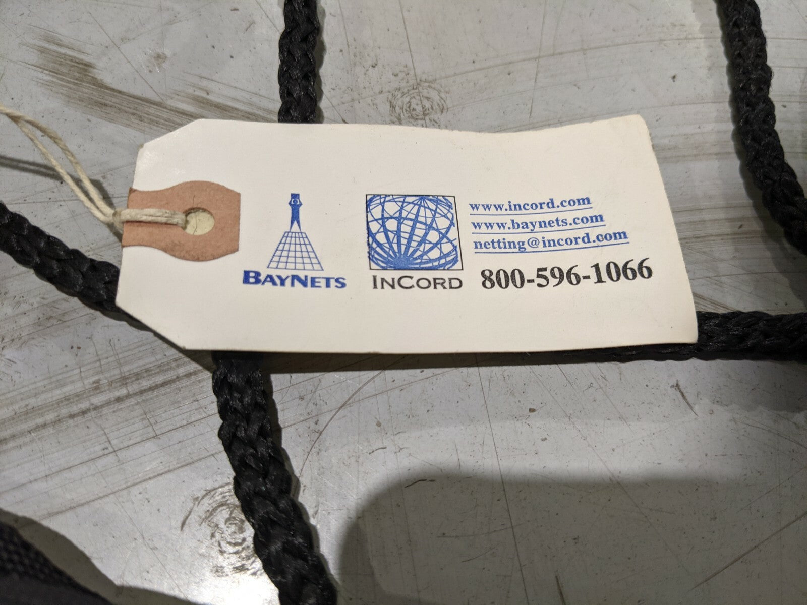 InCord M3000BK Knotless Netting 4" Square Holes 2" Web Border 15ft x 16.50ft - Maverick Industrial Sales