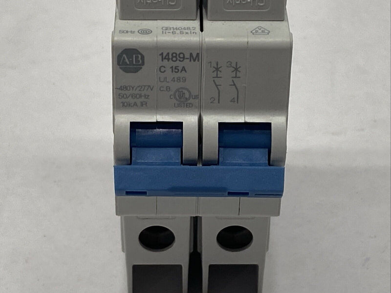 Allen Bradley 1489-M2C150 Ser. D Circuit Breaker 2-Pole 15A 480Y/277V - Maverick Industrial Sales