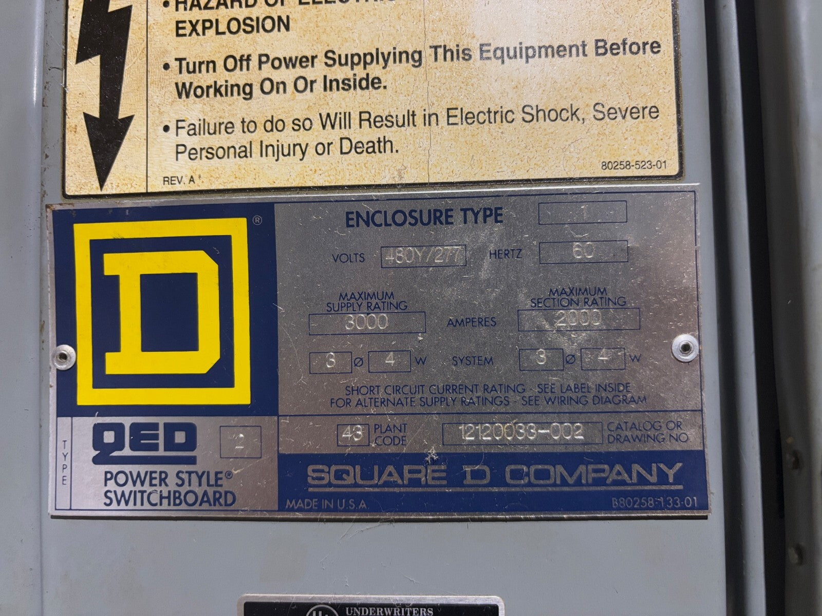 Square D QED 2 Power Style Switchboard 3000A, (3) QMB364W (3) QMB365W - Maverick Industrial Sales