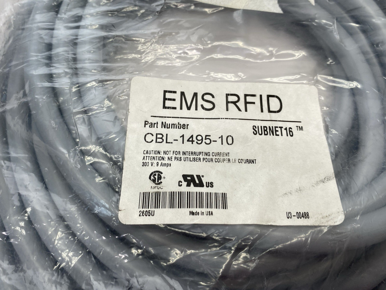 EMS Datalogic CBL-1495-10 SUBNET16 THICKNET Connection Cable Female to Leads - Maverick Industrial Sales