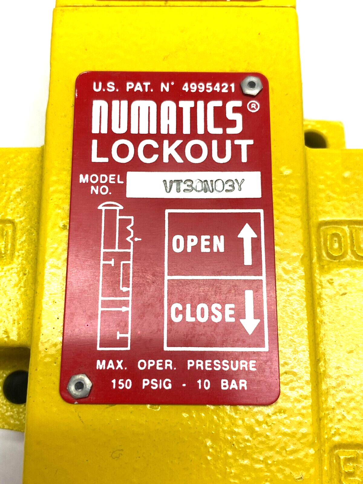 Numatics VT30N03Y Slo-Start Manual Lockout Valve 150psig 10bar - Maverick Industrial Sales