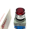 IDEC ALW29910-R-120V Illuminated Momentary Pushbutton 22mm Red Metal Bezel - Maverick Industrial Sales