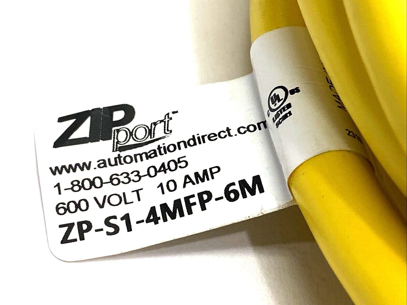 Automation Direct ZP-S1-4MFP-6M ZIPport Cordset 7/8" 4-Pin Male To Female 6m - New – Open box - Maverick Industrial Sales