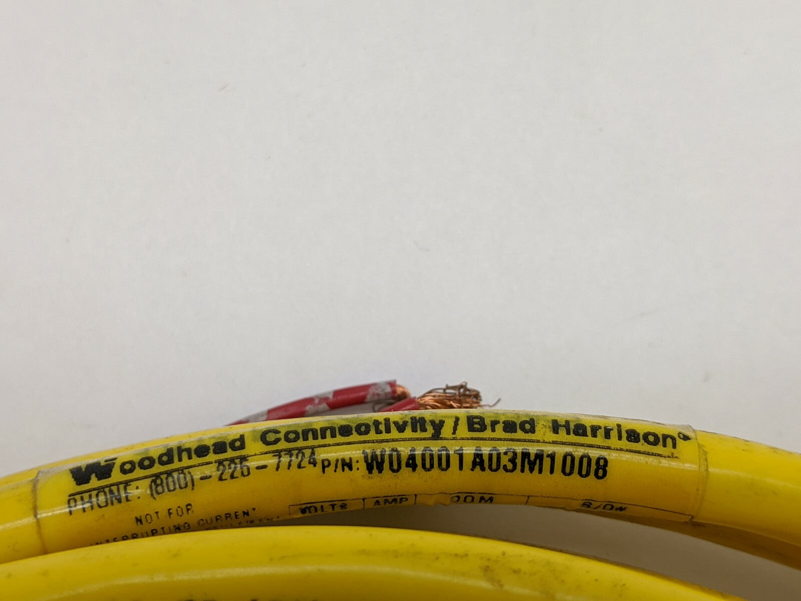 Molex Woodhead W04001A03M1008 4P 10M Right Angle Cordset - Maverick Industrial Sales