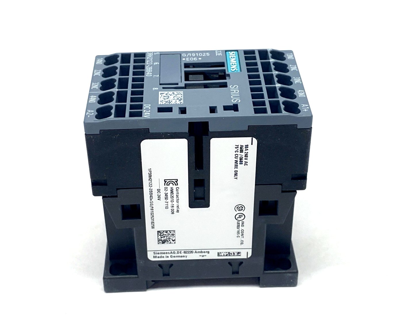Siemens 3RH2122-2BB40 Contactor Relay 2 NO + 2 NC, 24V DC - New - Maverick Industrial Sales