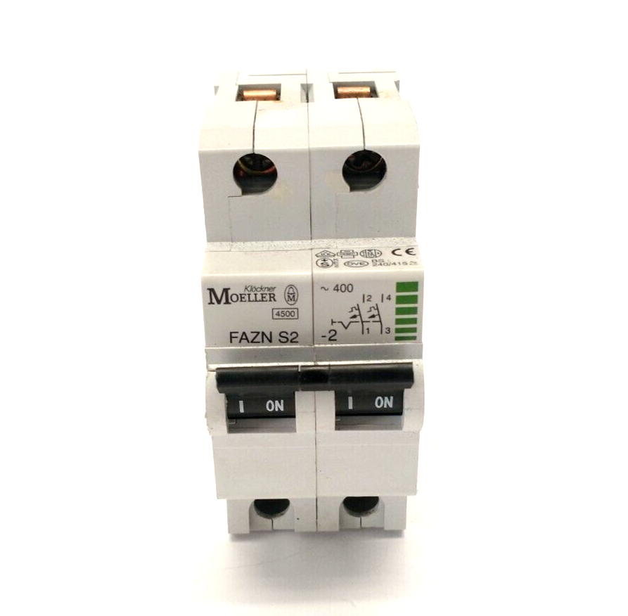 Klockner Moeller FAZNS2-2 Miniature Circuit Breaker 2-Pole 2A 240/415VAC - Maverick Industrial Sales