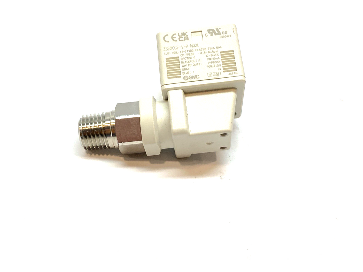 SMC ZSE20CF-V-P-N02L Digital Vacuum Sensor 12-24VDC w/ Cordset - Maverick Industrial Sales