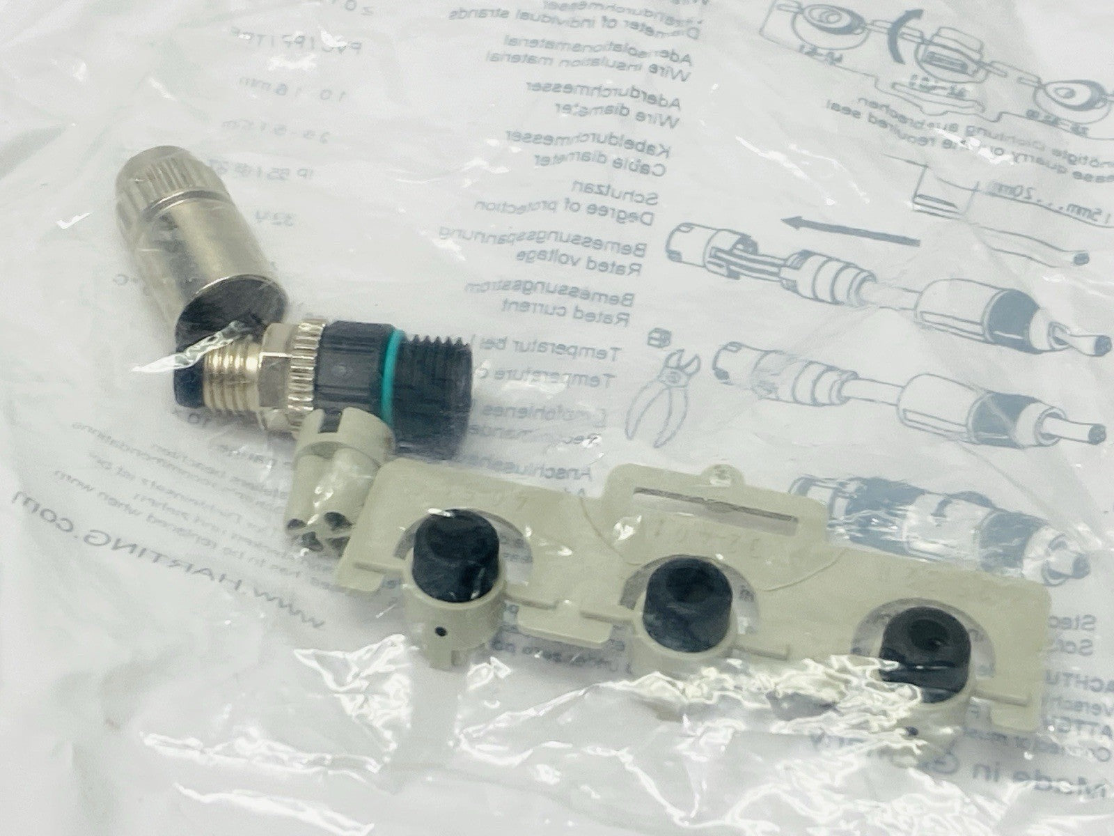 HARAX M8-S Male 3-Pole,21021511305 | Harting HARAX M8-S Male 3-Pole Circular Connector M8 21021511305 - New - Maverick Industrial Sales