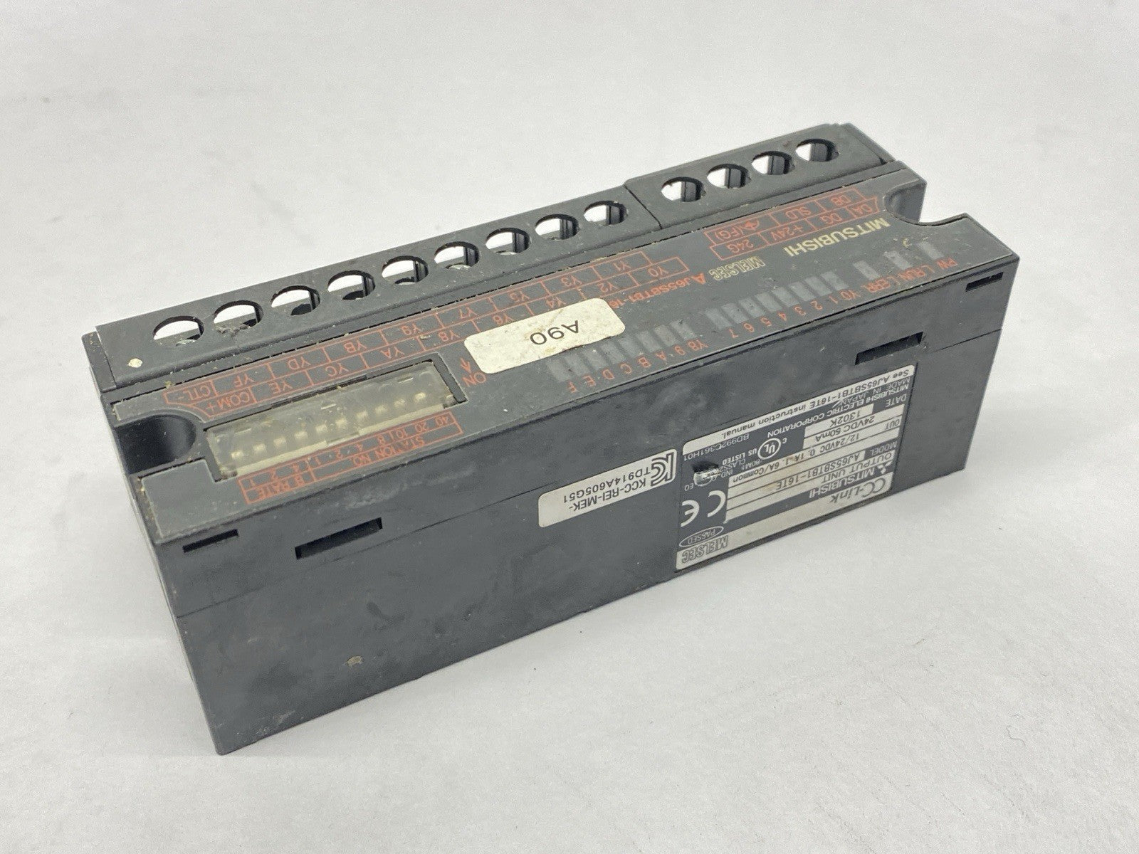 AJ65SBTB1-16TE | Mitsubishi MELSEC Digital Output Unit 0.1A 12/24VDC - Used - Maverick Industrial Sales