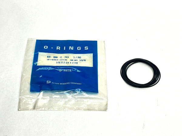 Barry Bearing "O" Pack 039-BUNA-O-PACK O-Ring 1/16 x 2-3/4 x 2-7/8 PKG OF 10 - Maverick Industrial Sales