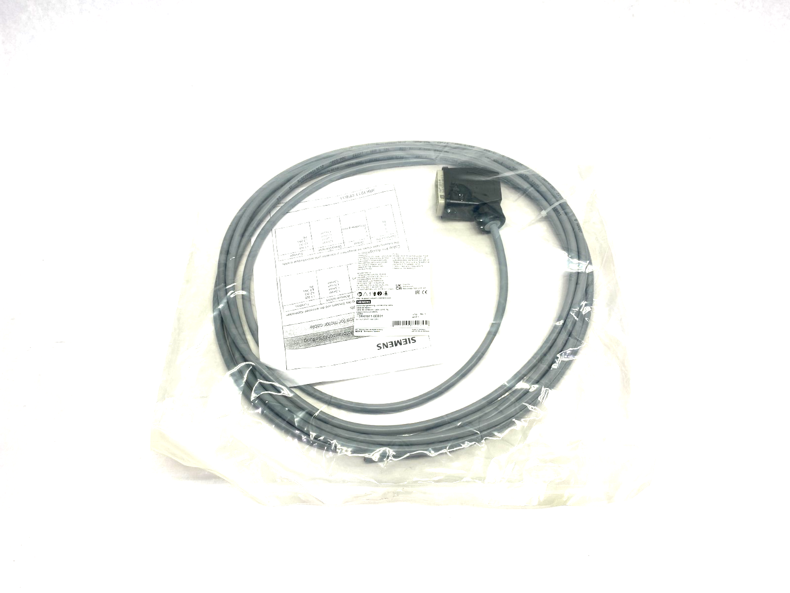 Siemens 3RK1911-0EB31 Single Ended Motor Power Cable Han Q8 4 x 1.5 mm2 Pins - Maverick Industrial Sales