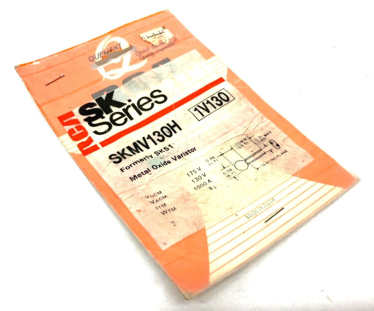 RCA Quement SKMV130H Formerly SK51 Metal Oxide Varistor SK Series 1V130 LOT OF 3 - Maverick Industrial Sales
