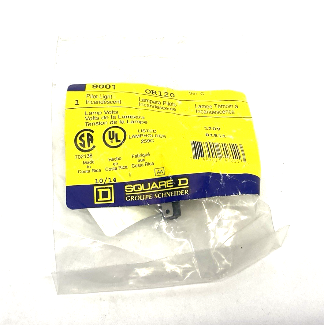 Schneider Square D 9001OR120 Incandescent Pilot Light 120V Red - Maverick Industrial Sales