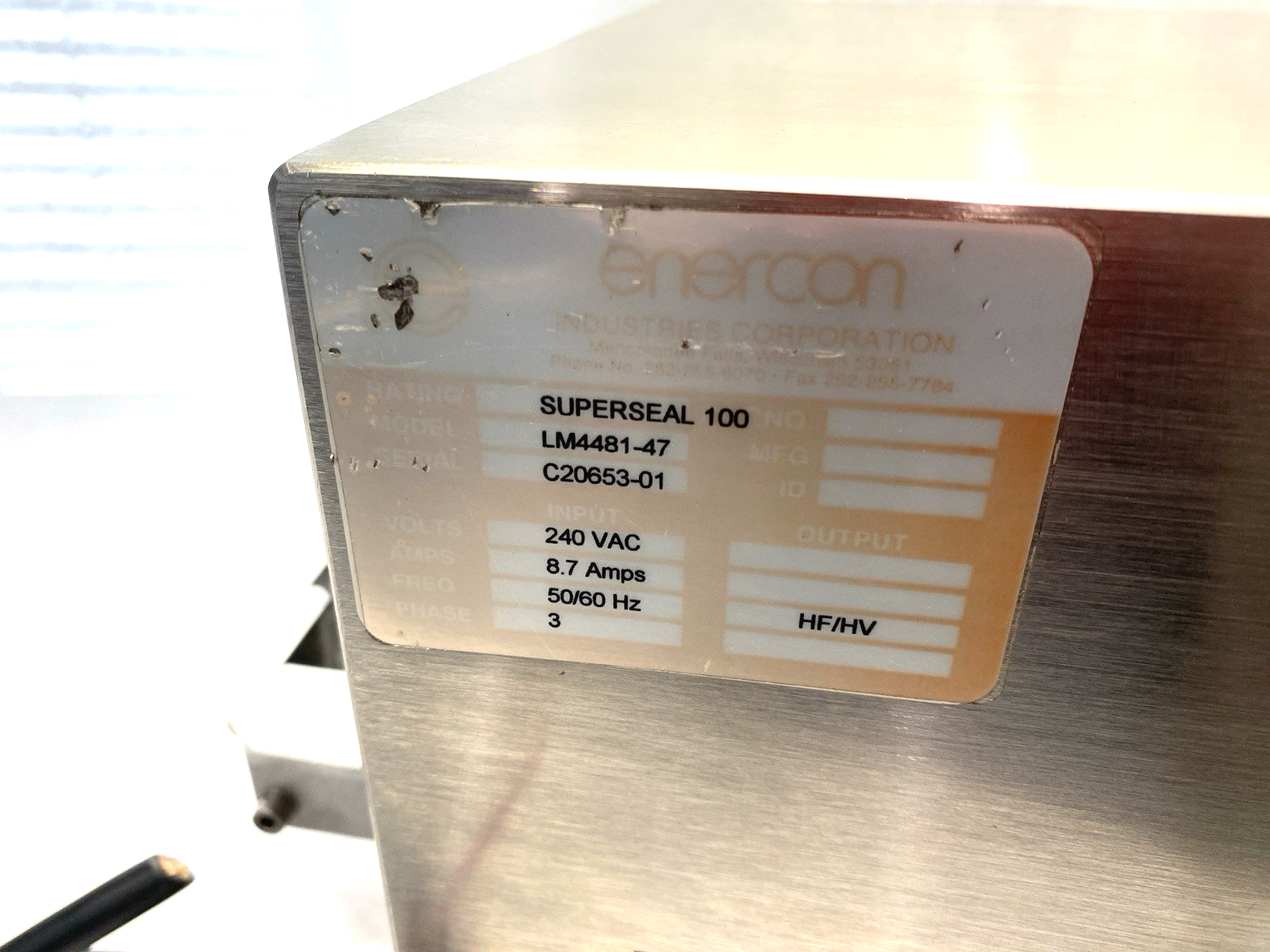 Enercon LM4481-47 Super Seal™ Induction Cap Sealer SUPERSEAL 100 - Maverick Industrial Sales