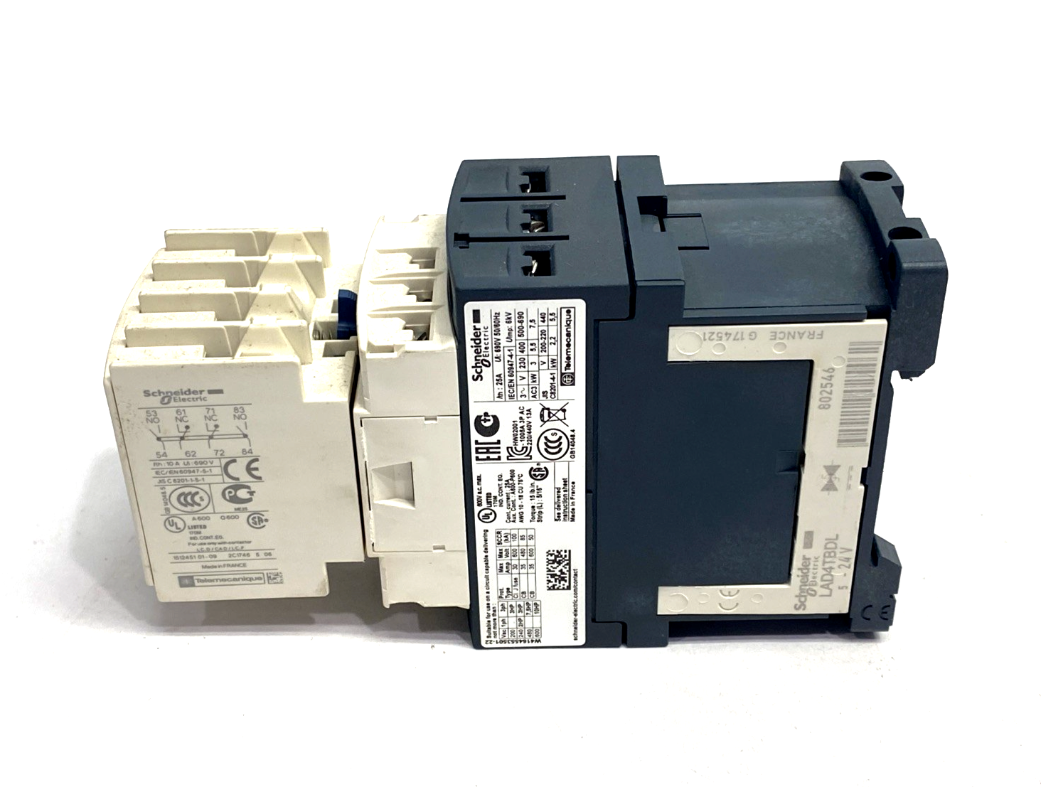 Schneider Electric LC1D12 Contactor, LAD4TBDL, LADN22 - Maverick Industrial Sales
