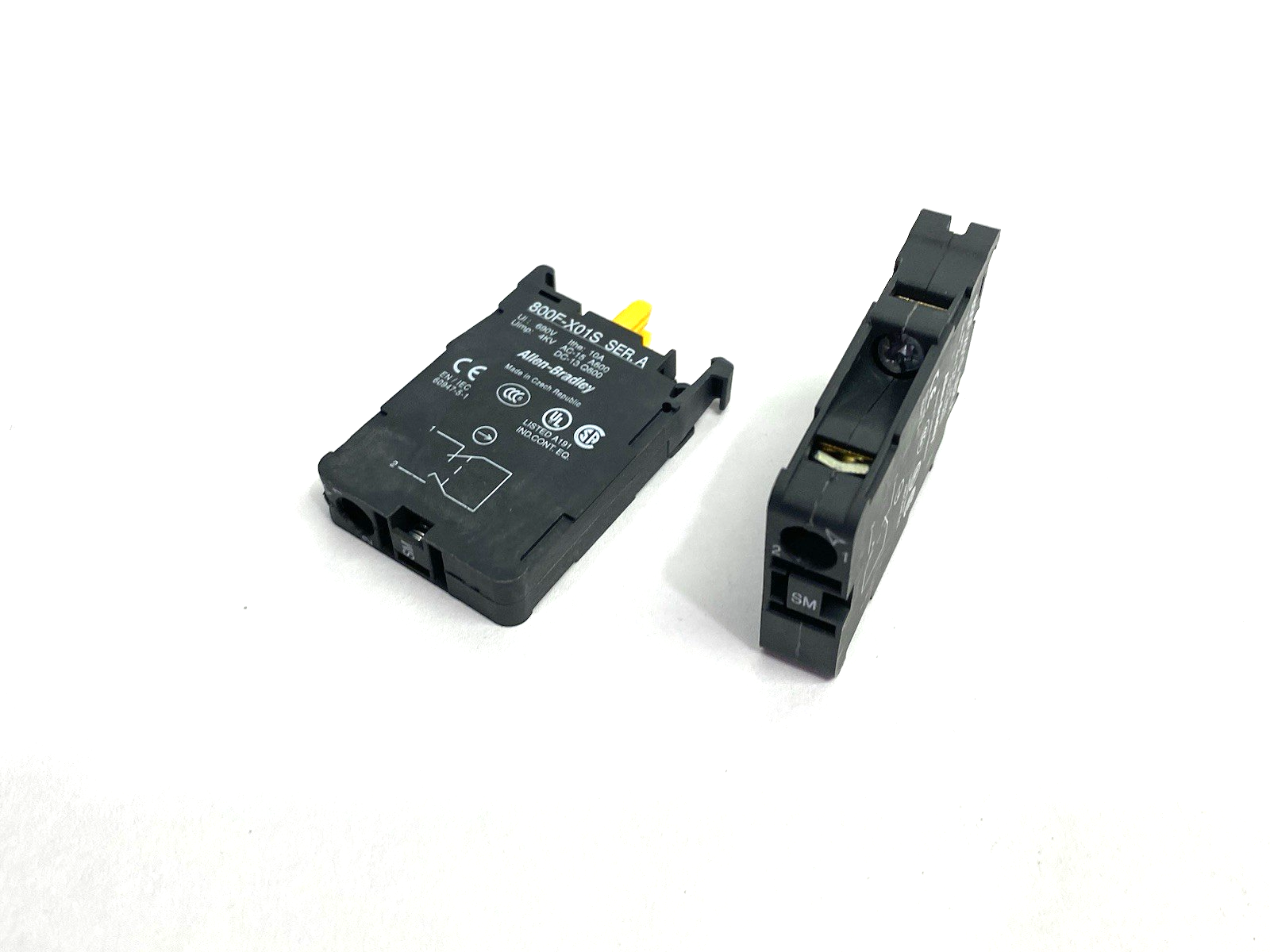 800F-X01S | Allen Bradley Ser. A Contact Block, 22mm LOT OF 2 - Used - Maverick Industrial Sales