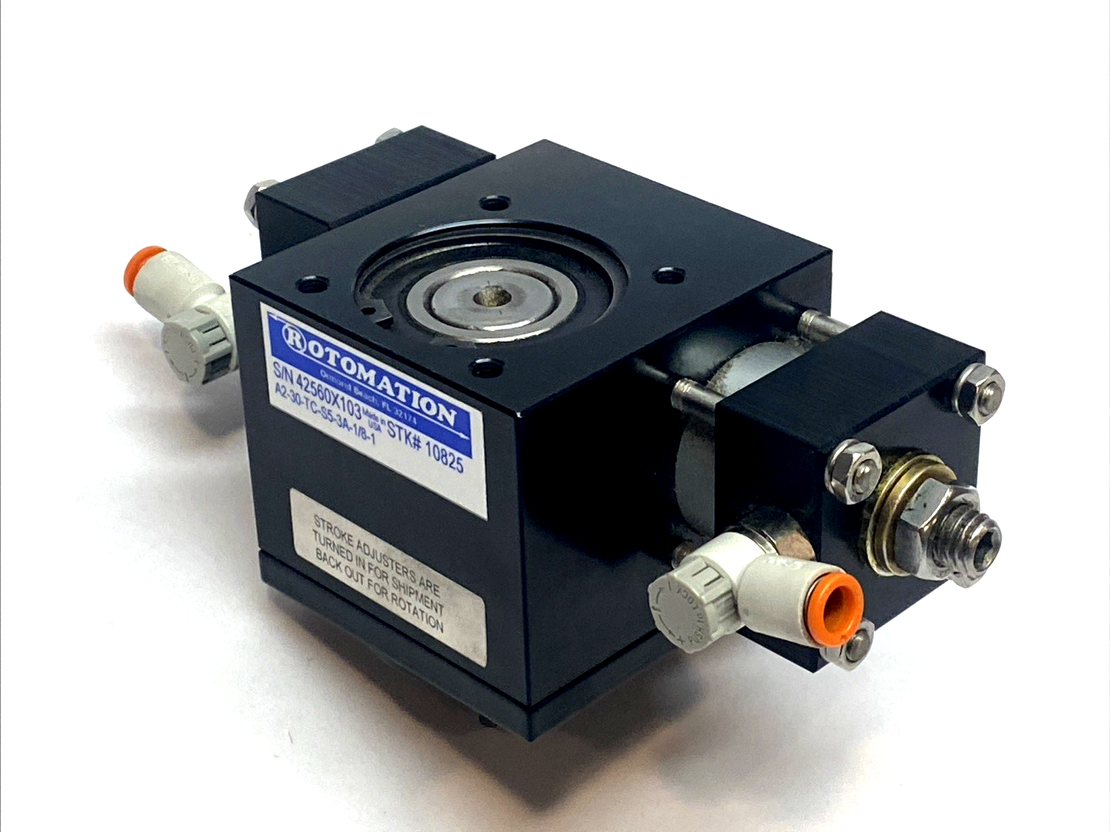 A2-30-TC-S5-3A-1/8-1 | Rotomation Rotary Actuator 1" Bore 30° Single Rack 1/8" NPT - Used - Maverick Industrial Sales