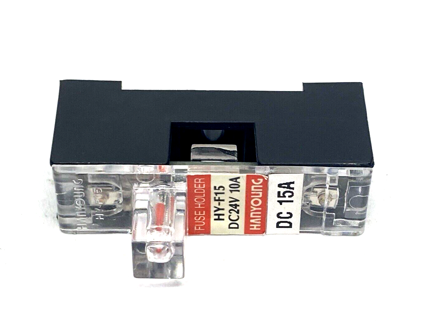 Hanyoung HY-F15 Fuse Holder 24VDC 10A LOT OF 3 - Maverick Industrial Sales