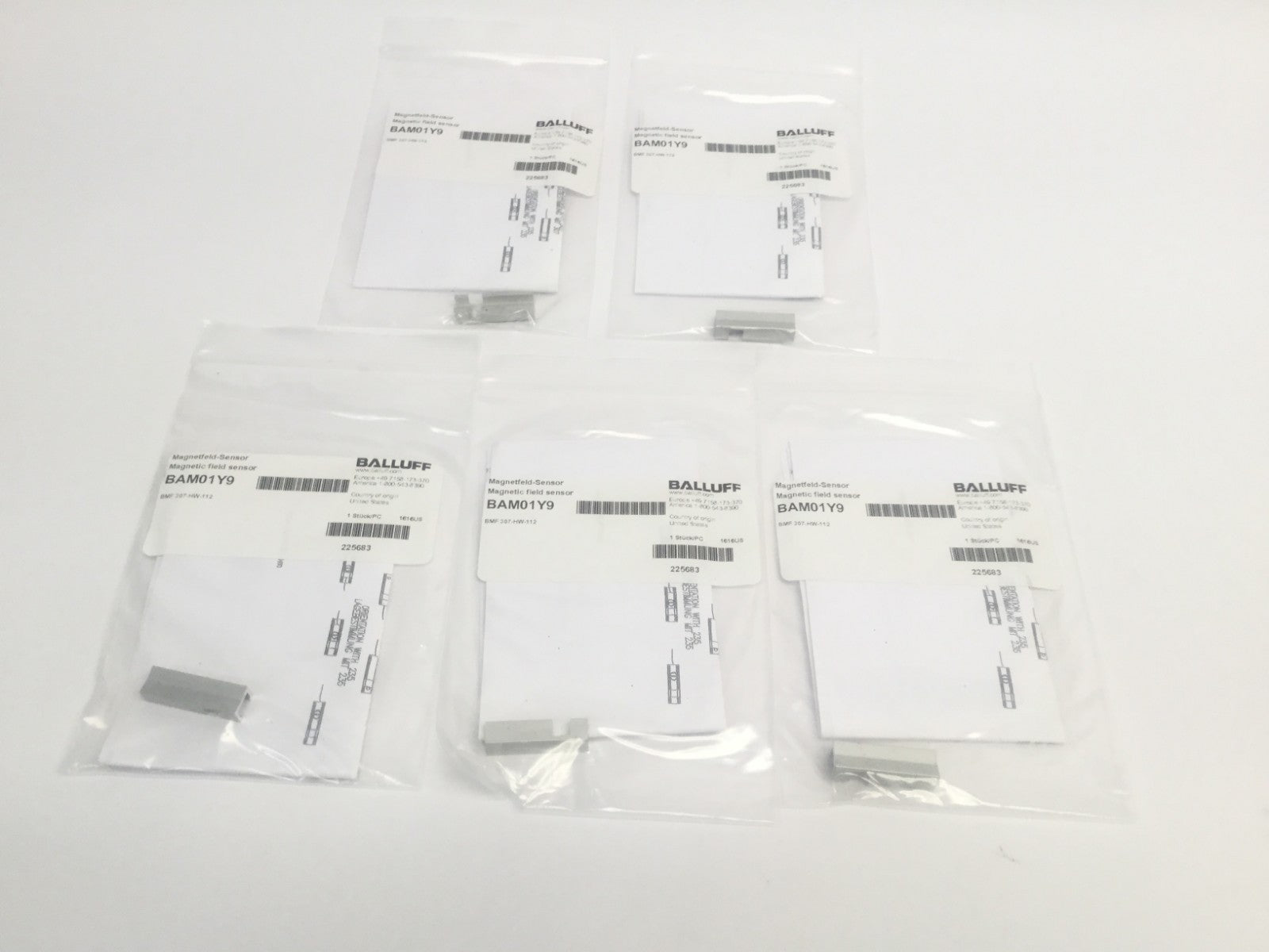 Lot of (5) Balluff BAM01Y9 Mounting Bracket BMF 307-HW-112 - Maverick Industrial Sales