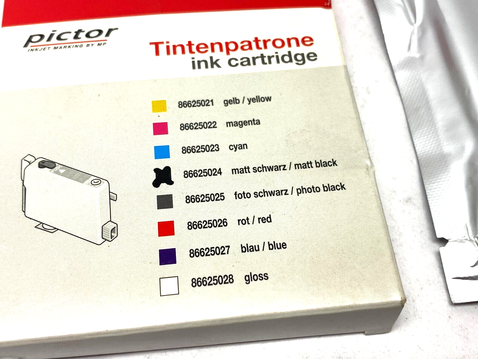 Murrplastik 86625024 Matt/Schwarz Matt Black Pictor Tintenpatroone Ink Cartridge - Maverick Industrial Sales