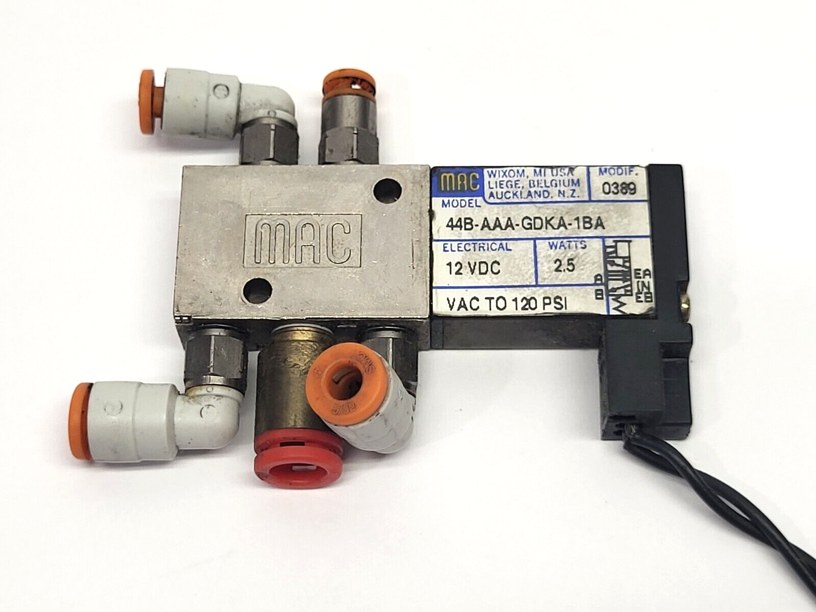 MAC Valves 44B-AAA-GDKA-1BA Solenoid Valve - Maverick Industrial Sales