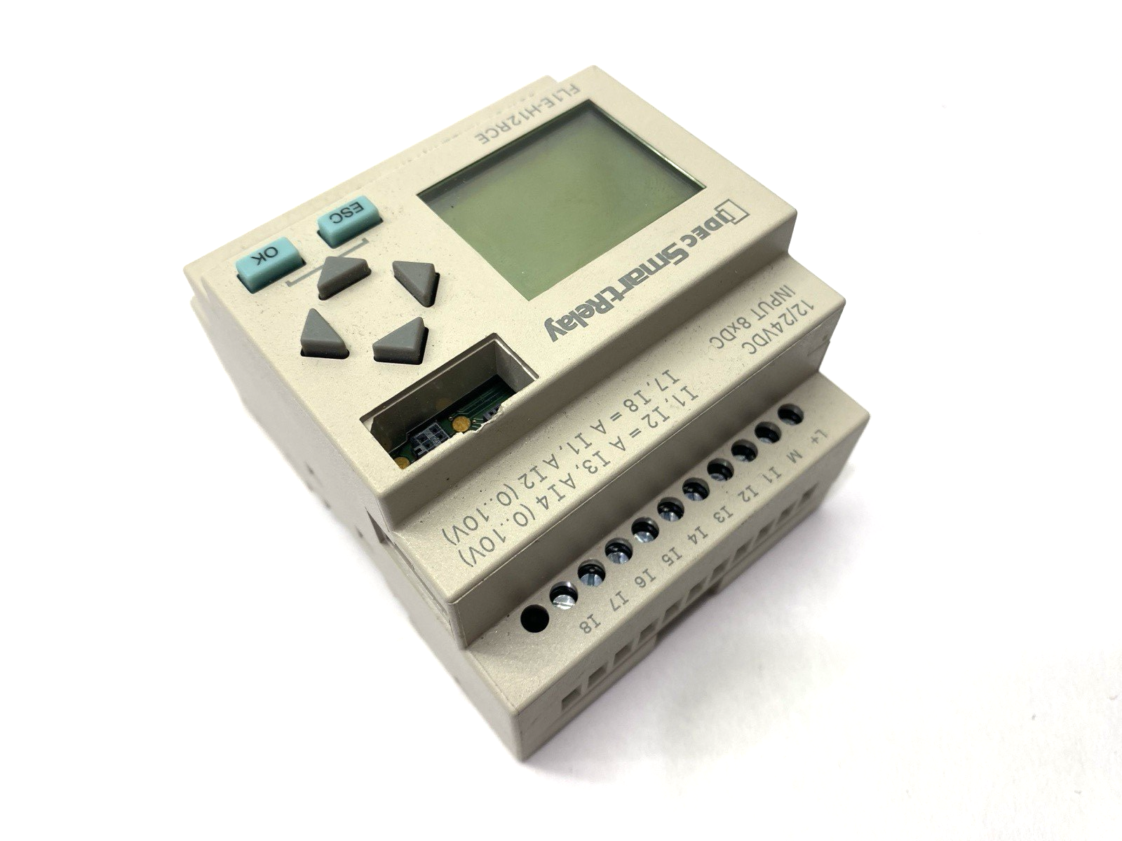FL1E-H12RCE | IDEC SmartRelay Programmable CPU 8 Digital Inputs 12/24VDC - For parts or not working - Maverick Industrial Sales