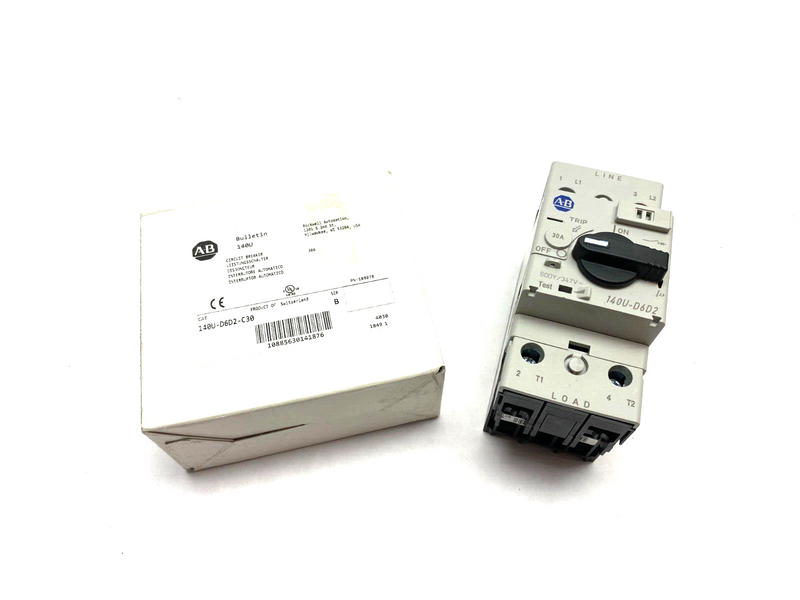 Allen Bradley 140U-D6D2-C30 Ser. B Motor Protection Circuit Breaker, Rotary, 30A - Maverick Industrial Sales