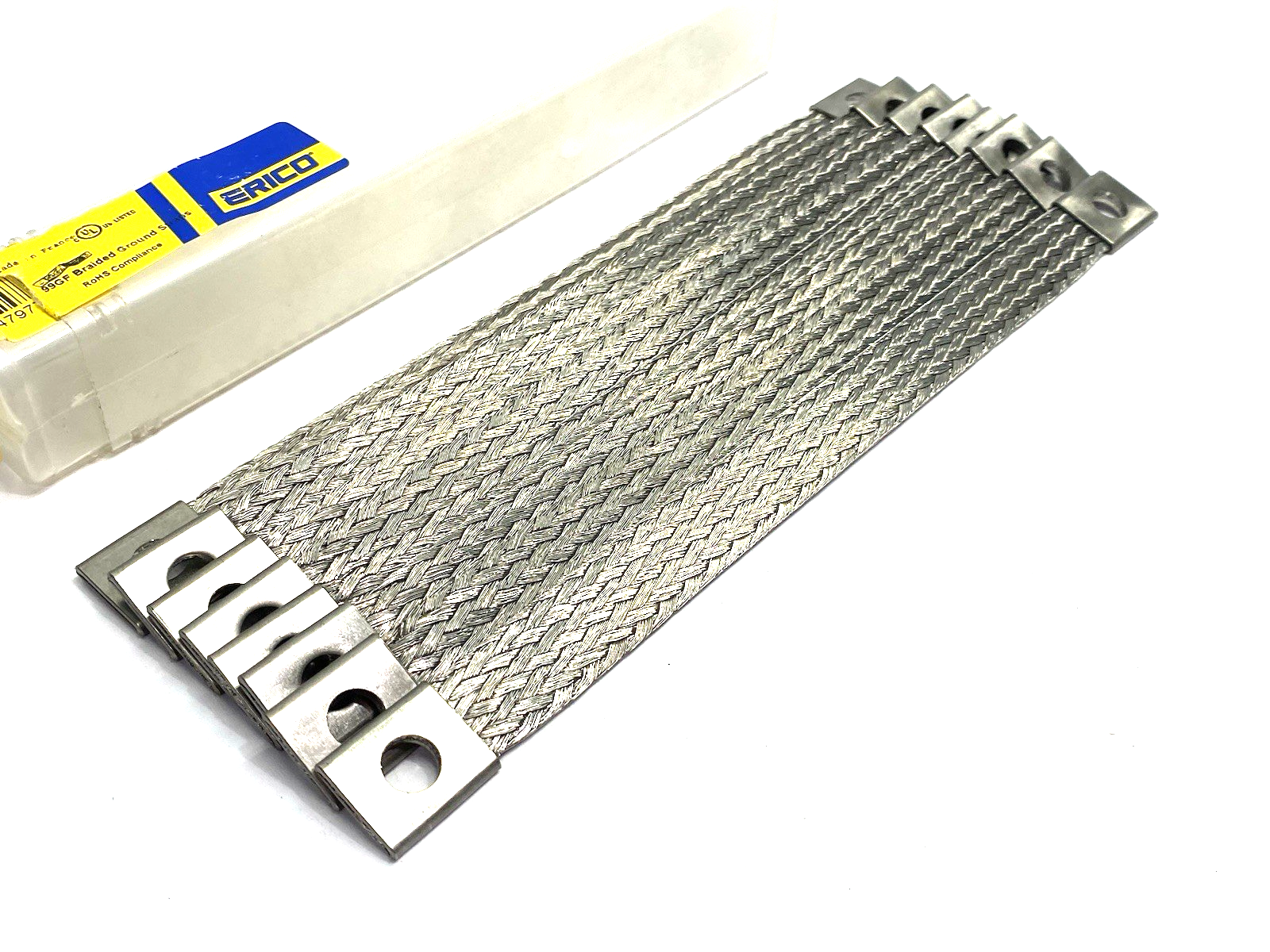 554278 | nVent Erico ERIFLEX Braided Grounding Straps PKG OF 7 - New – Open box - Maverick Industrial Sales