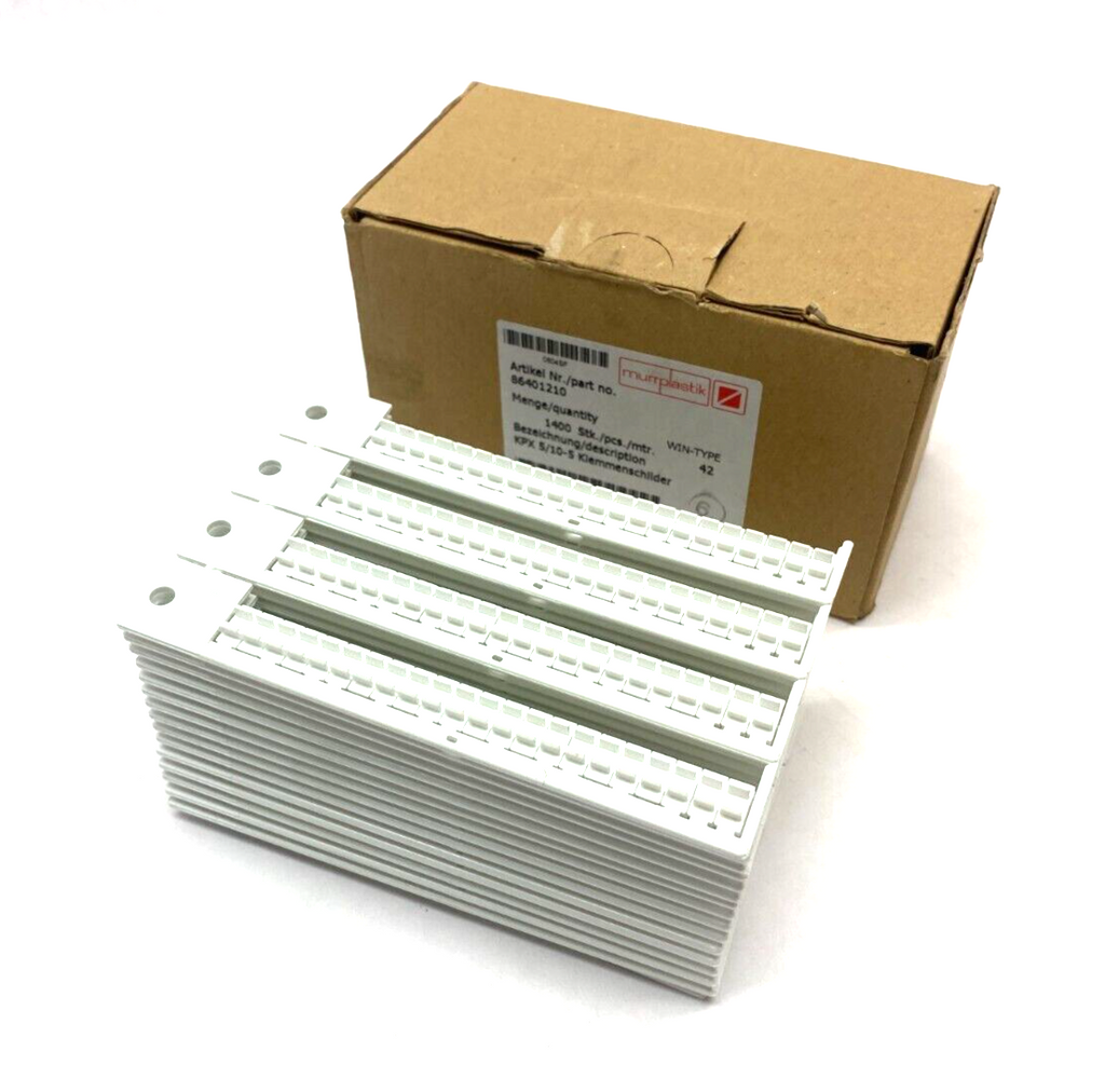 Murrplastik 86401210 Terminal Block Label Plate White BOX OF 1400 ...