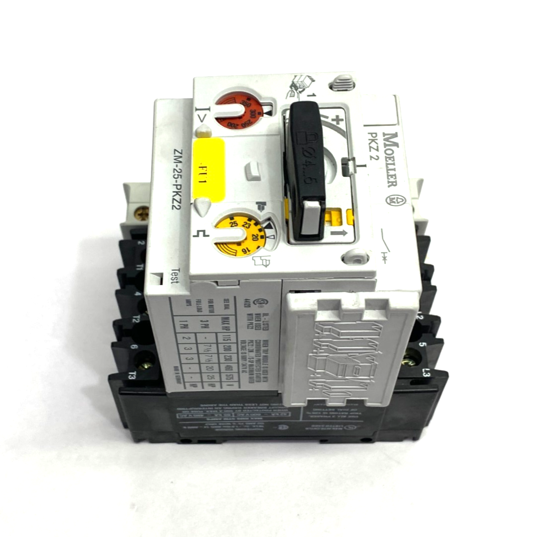 Moeller PKZ 2, ZM-25-PKZ2, NHI 11-PKZ 2 Motor Protection Breaker Assembly - Maverick Industrial Sales
