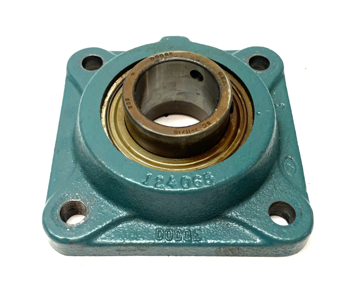 123746 | Dodge 4-Bolt Flange Bearing F4B-SCAH-111 1-11/16" Bore- Used - Maverick Industrial Sales