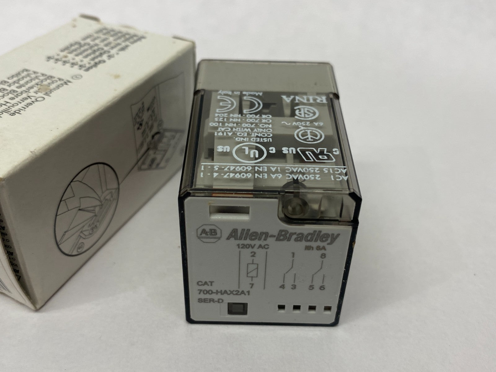 700-HAX2A1 | Allen Bradley Ser. D Direct Plug-In Relay 2 C/O 120V AC - New Other - Maverick Industrial Sales