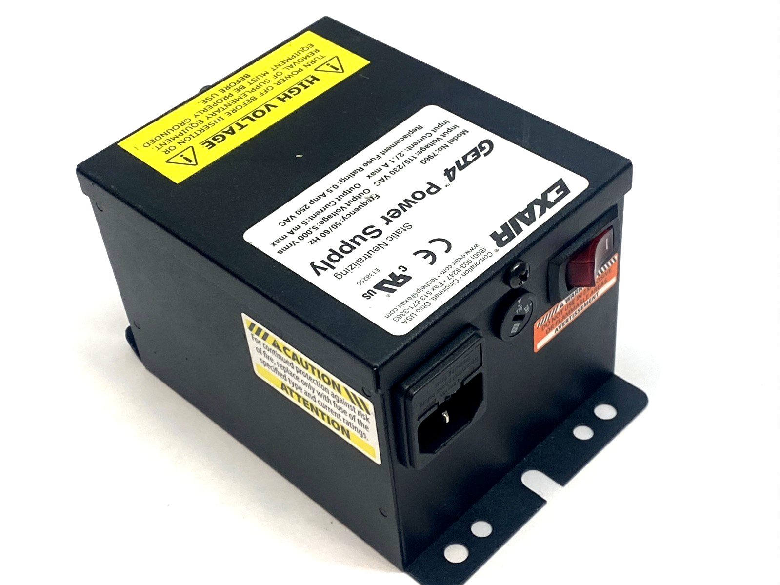 7960 | EXAIR Gen4 Static Eliminator Power Supply 115/230VAC 5kV 2 Output - Used - Maverick Industrial Sales