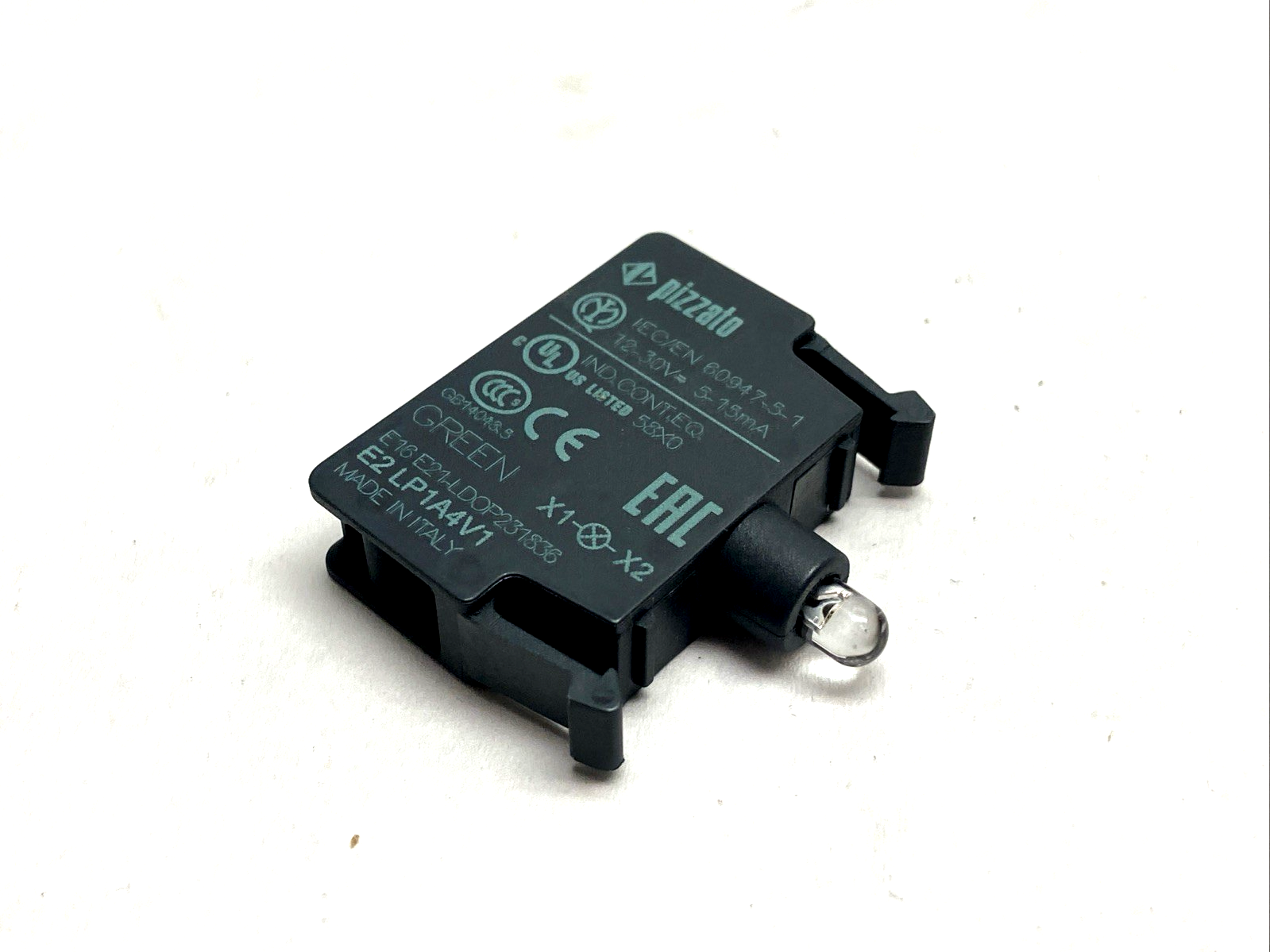 Pizzato E2 LP1A4V1 LED Unit Green 12-30VAC/DC 5-15mA - Maverick Industrial Sales