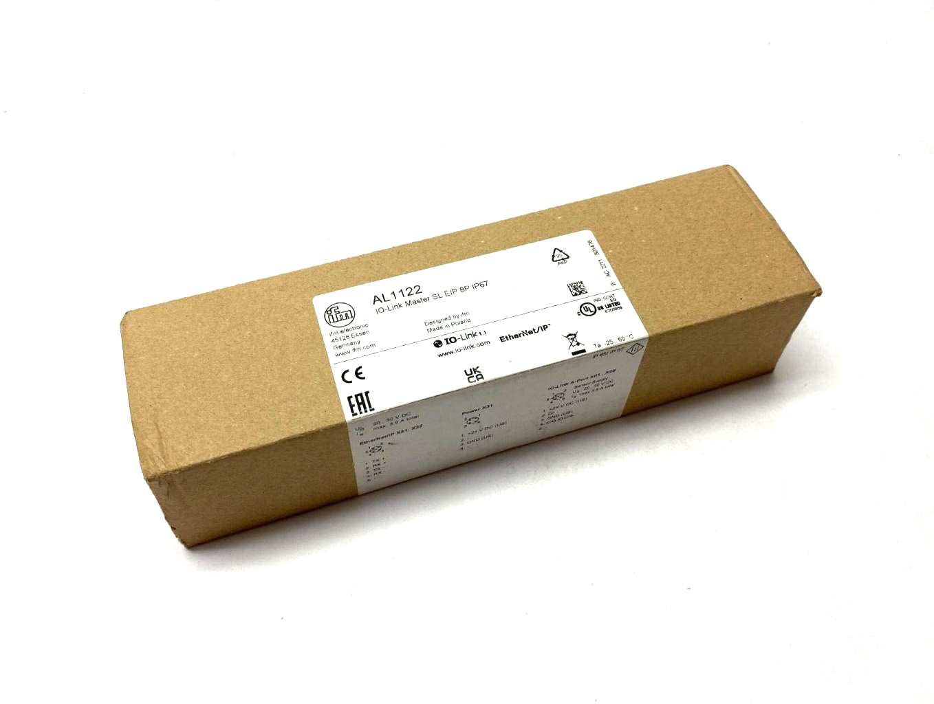 Ifm AL1122 IO-Link Master with Ethernet/IP Interface SL EIP 8P IP67 - Maverick Industrial Sales