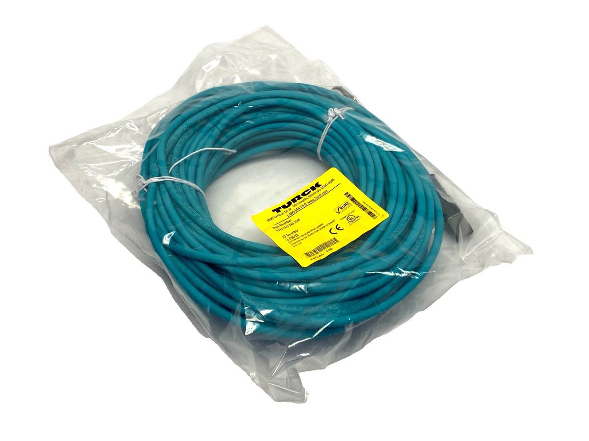 RJ45 RJ45 840-25M | Turck Double Ended Industrial Ethernet Cable RJ45 Male U-06032 - New - Maverick Industrial Sales